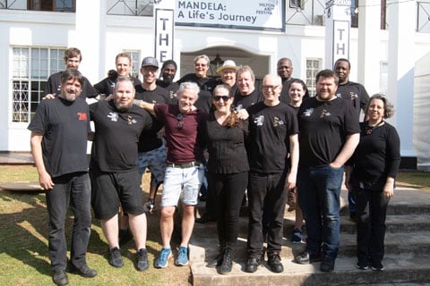 The festival technical team with Michael Taylor-Broderick (photo: Harry Lock)