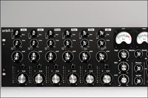 Orbit.6 is a six-channel rack-mounted analogue rotary mixer