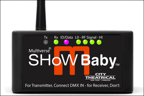 Among the most widely used wireless DMX solutions by City Theatrical is Multiverse SHoW Baby