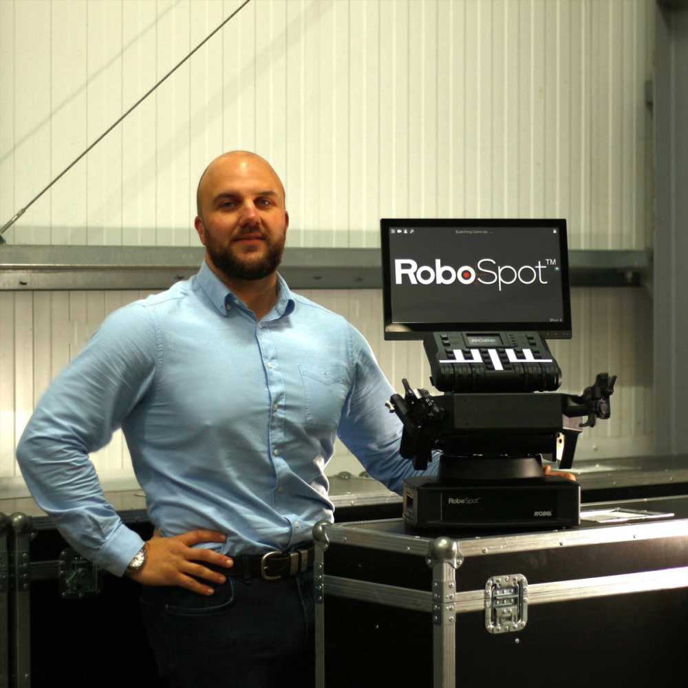 CEG’s MD Gavin Thorrold with one of the RoboSpot systems