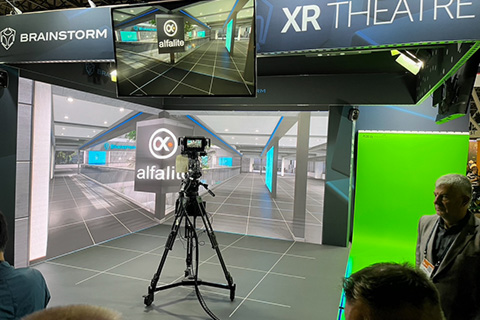 A VP XR Theatre by Alfalite & Brainstorm will show a complete XR, AR, MR & VR environment within a 90º Alfalite LED Wall