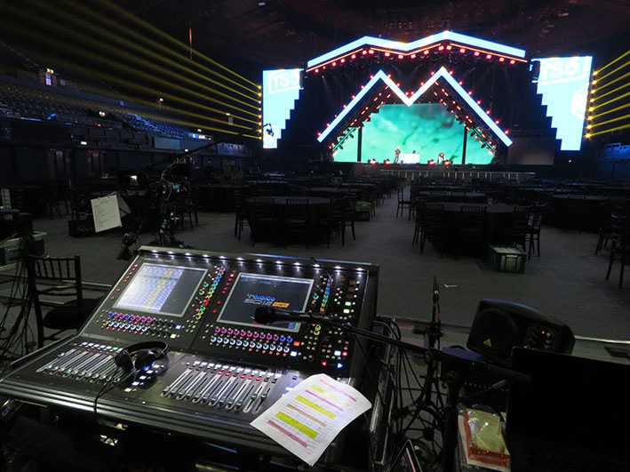 DiGiCo’s SD10, SD12 and S21 digital mixing consoles offered flexibility, to the technically challenging event