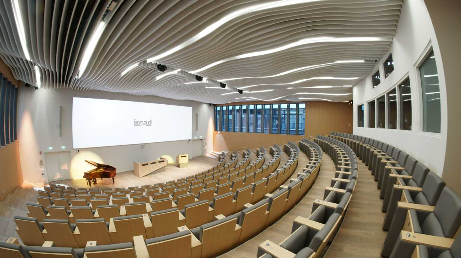 Christie Mirage 4K40-RGB pure laser projectors have been installed in the new extension to a research centre at IRCAD