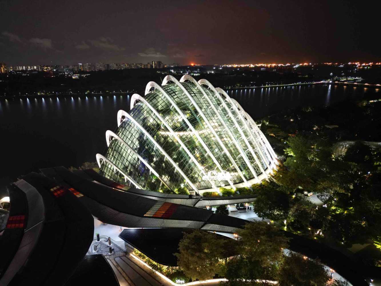 Ayrton’s Domino LT light up the Gardens on the Bay Conservatories