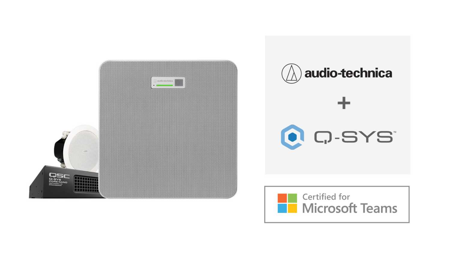 Audio-Technica’s ATND1061DAN Ceiling Array is now certified for Microsoft Teams Rooms