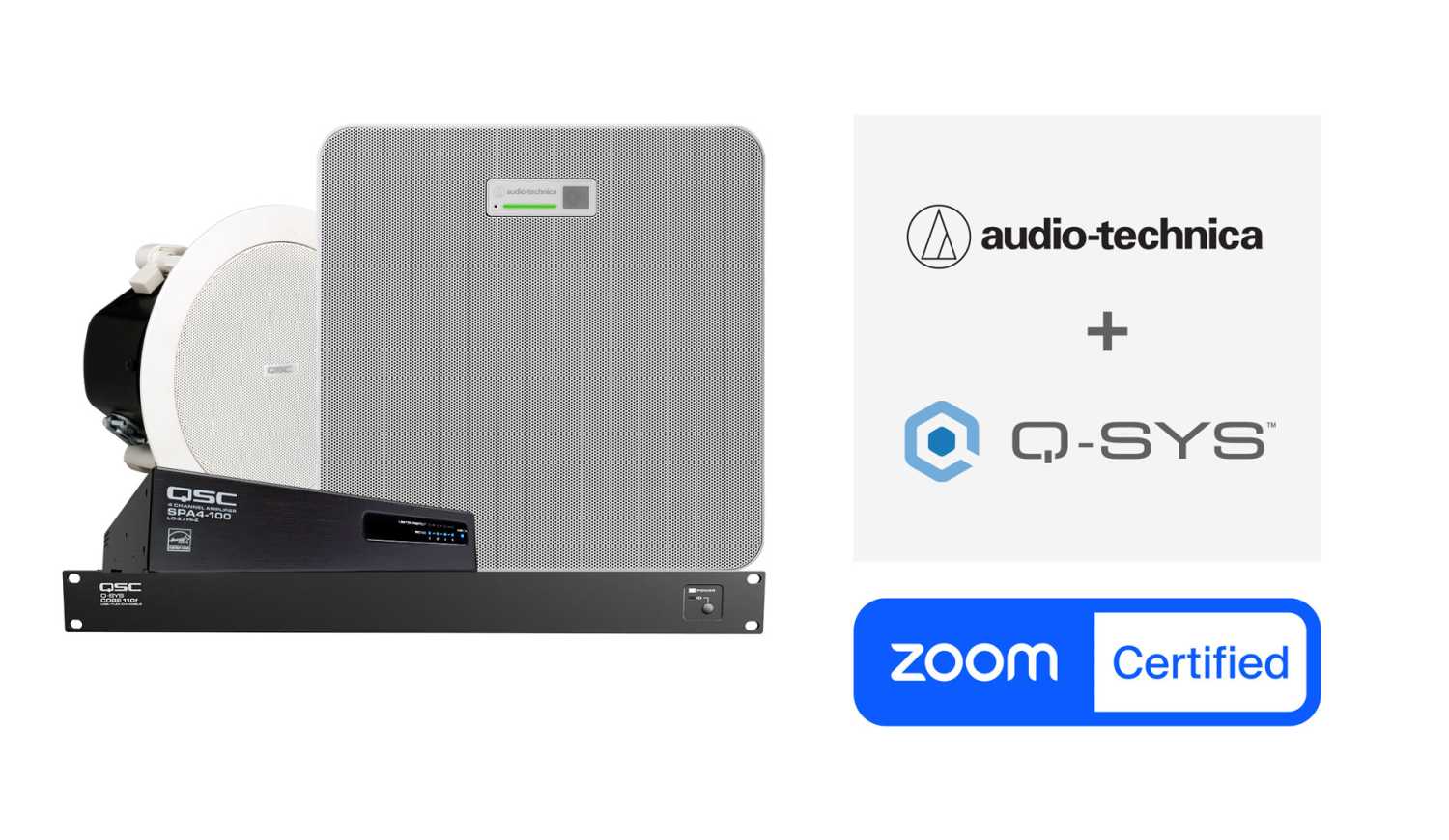 The ATND1061DAN is now certified for use with Zoom Rooms as part of a Q-SYS system