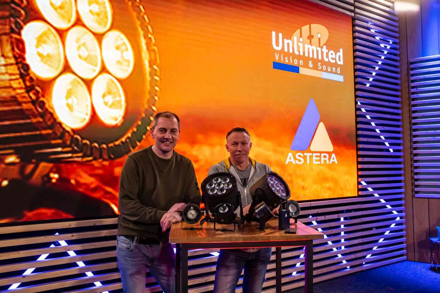 Unlimited Vision & Sound’s Pascal van Engelen (left) with operations manager John van Gaal (photo: Louise Stickland)