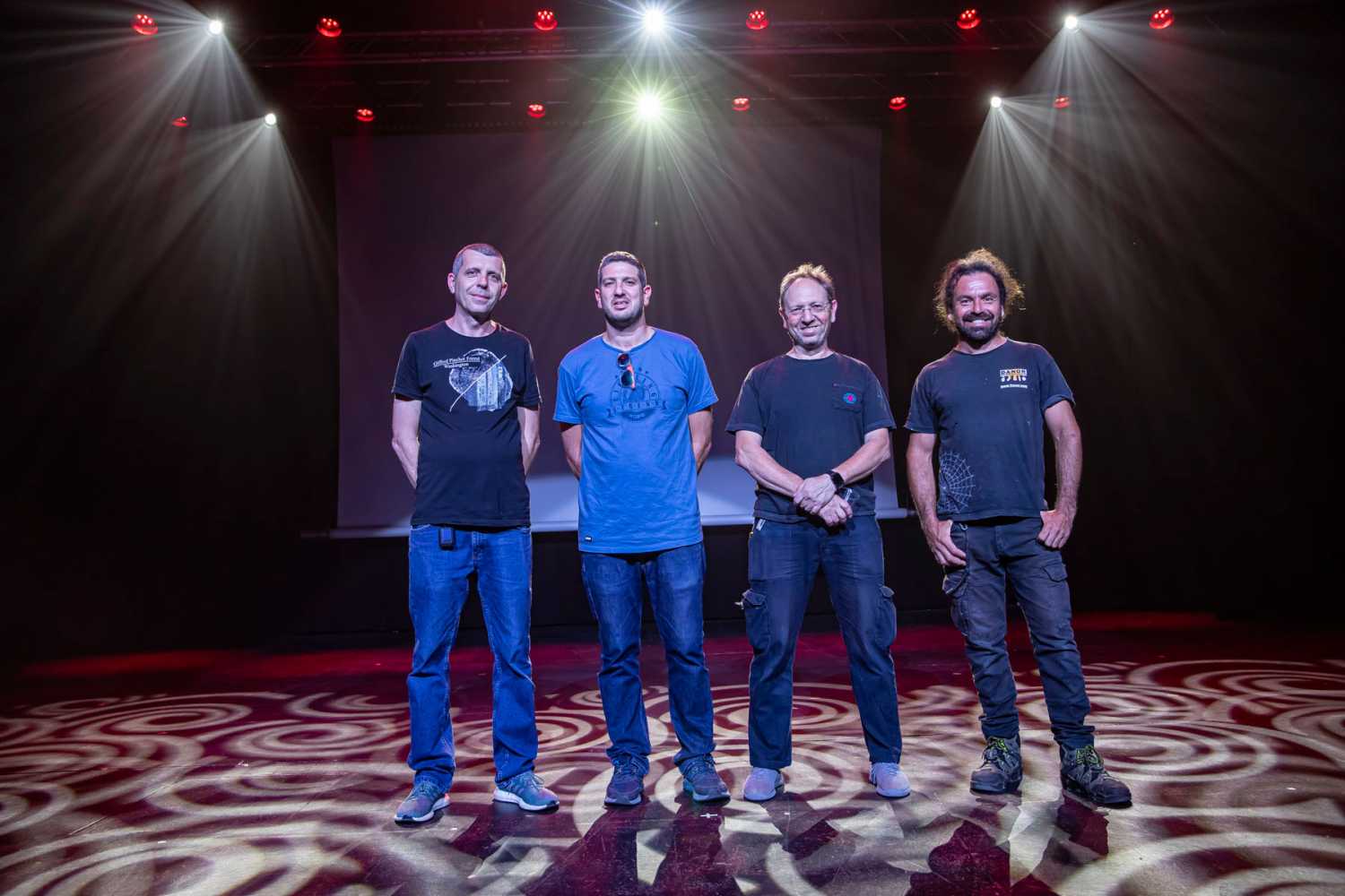 Erez Hadar (second from left) from Danor with the Ramat Gan Theatre team (photo: Louise Stickland)