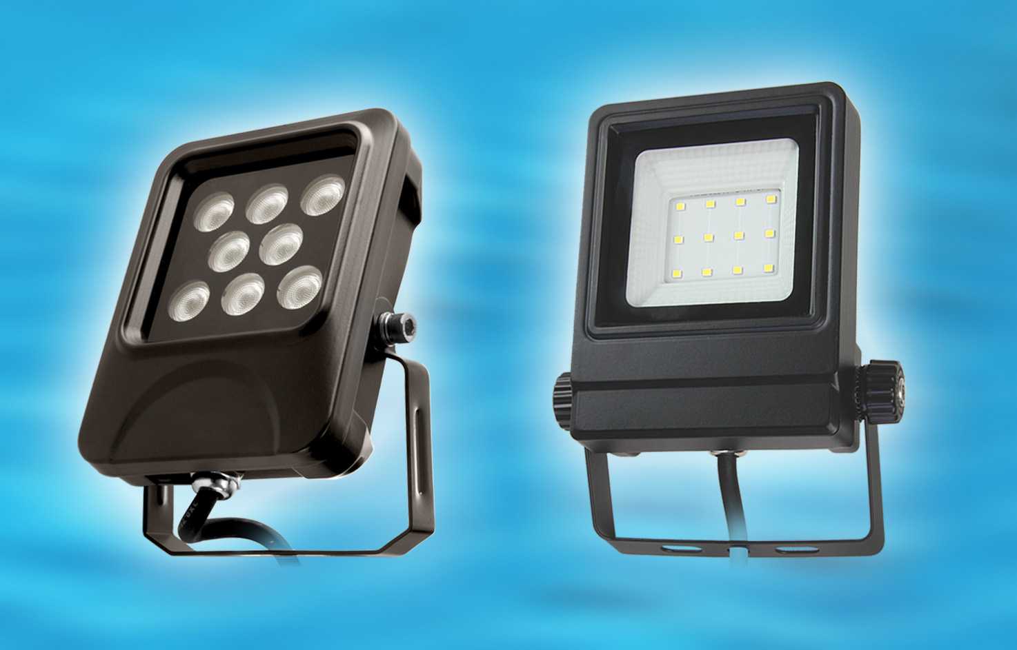 The floodlights are IP65 rated