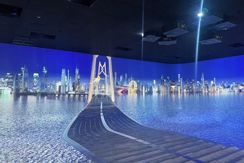 Christie Inspire Series laser projectors light up an immersive exhibit at the Guangdong-Hong Kong-Macao Greater Bay Area Talent Hub (photo: Jianye Display)