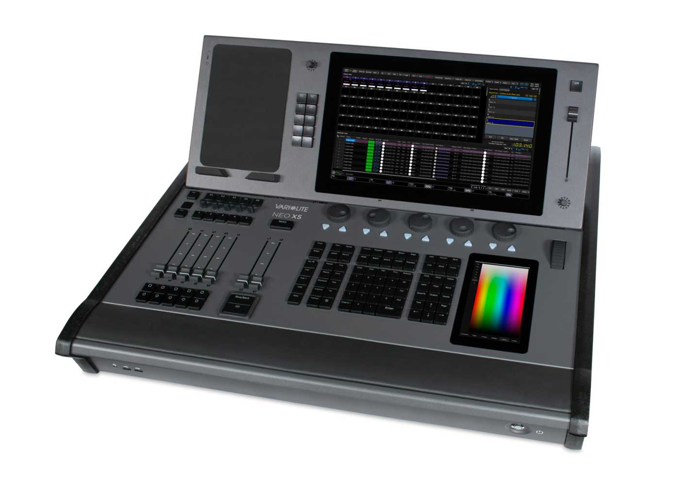 The Neo X5 is a high-performance lighting console running the powerful Neo platform
