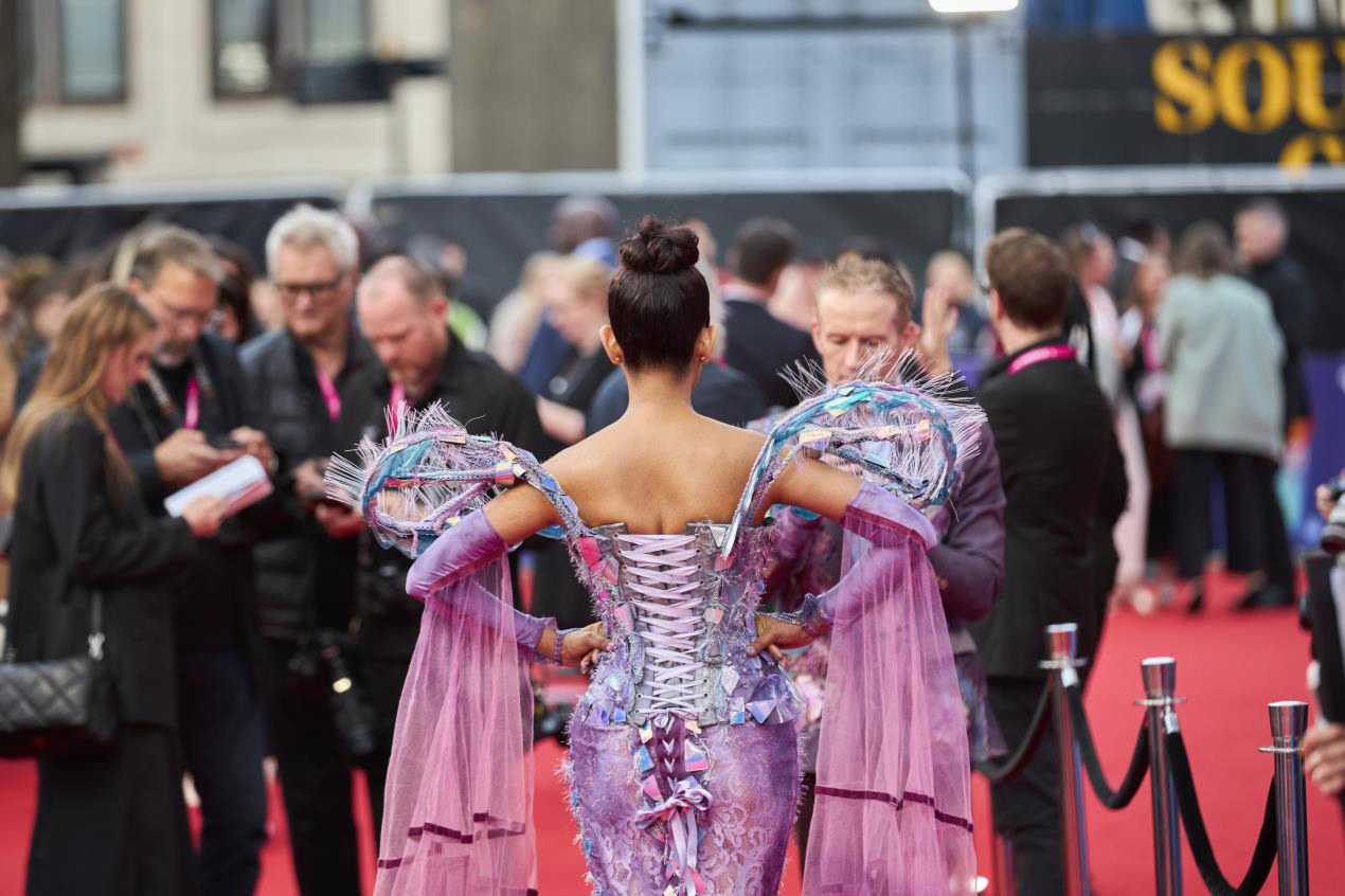 On the red carpet on the South Bank (photo: Darren Brade)