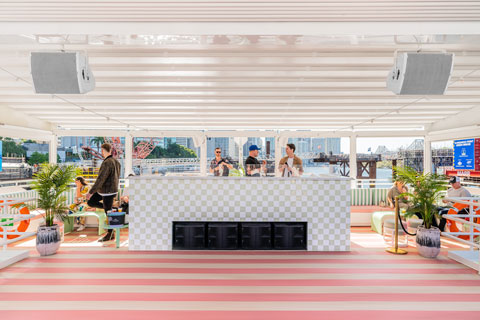 White loudspeakers from Nexo were selected for Brisbane's newest live events boat
