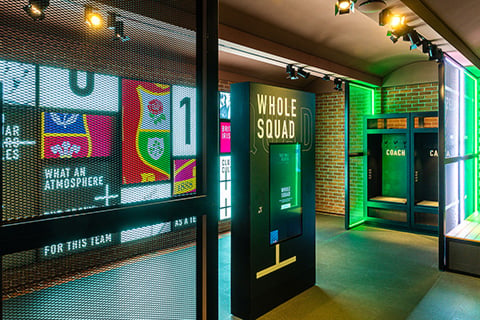 The International Rugby experience boasts six floors with 22 exhibits