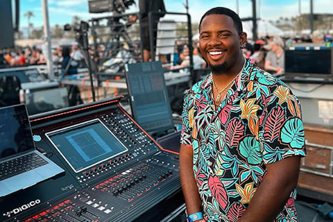 FOH engineer Ricky Ashford has been working with the singer for almost two years