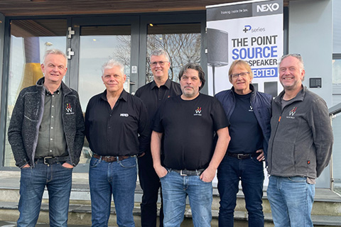 The Hove West team with Nexo sales manager Celso Papadopulos