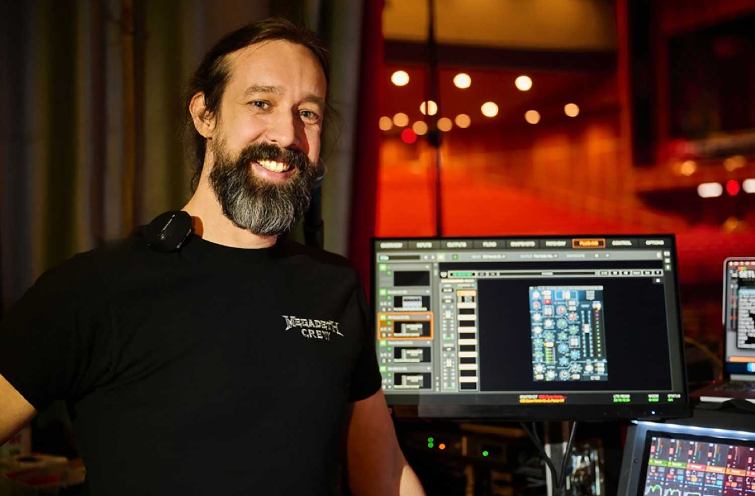 Megadeth’s producer Chris Rakestraw doubles as their touring monitor engineer