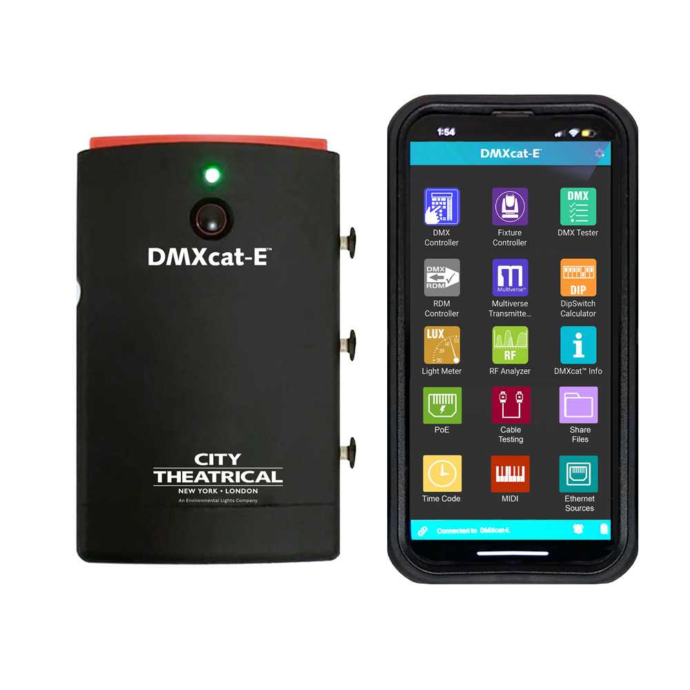 City Theatrical’s DMXcat-E is an expansion to the DMXcat Multi Function Test Tool system of solutions