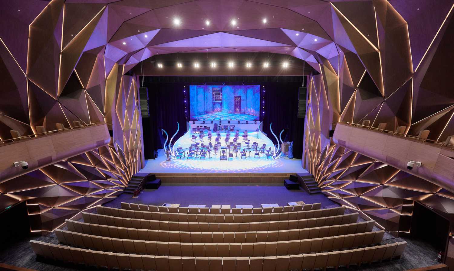 The large 900-seat hall in the new performing arts complex is a multi-purpose venue