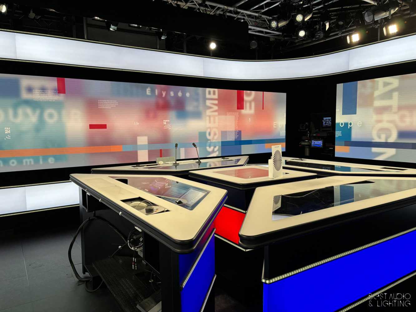 France 24 studios make the most of limited space