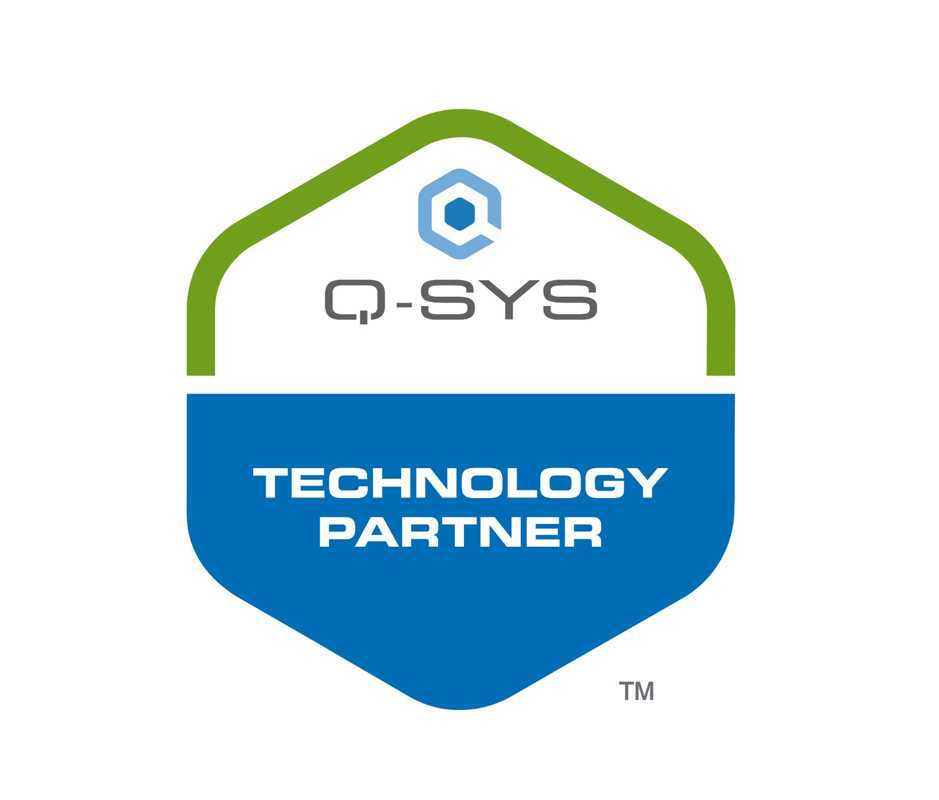 Key products from the Pharos range have been verified and endorsed by Q-SYS
