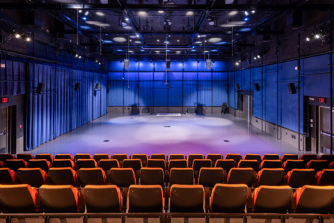 Spatial sound and variable-acoustics technology upgrades were installed in the Experimental Theatre