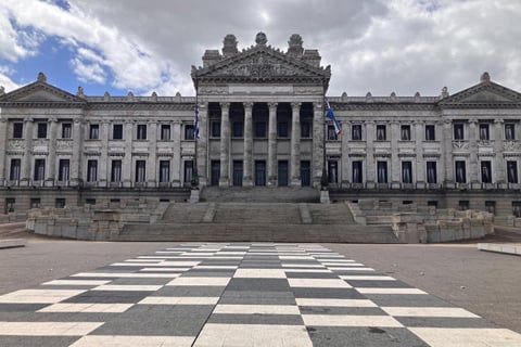 The Greco-Roman style Legislative Palace in Montevideo
