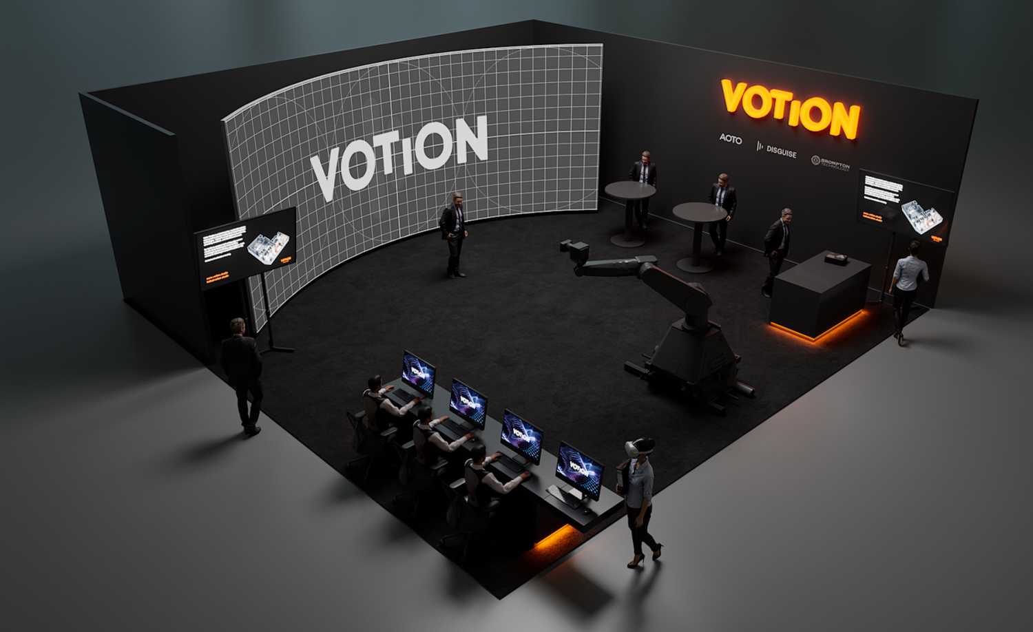Brompton Technology will co-exhibit with creative studio partner, Votion Studios, alongside AOTO and Disguise