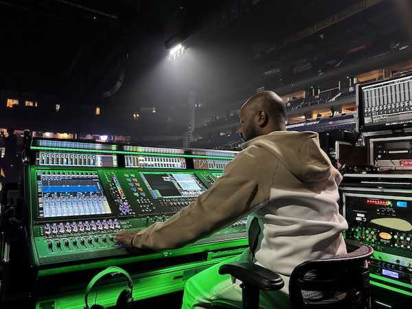 Demetrius Mooreis in his 14th year as Drake’s front-of-house engineer